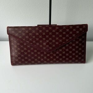 Celine Bordeaux leather wallet